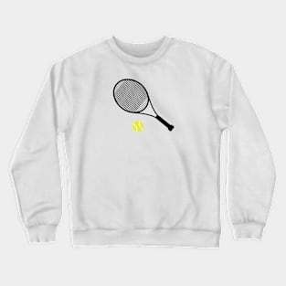 Pink Tennis Ball and Tennis Racket Crewneck Sweatshirt